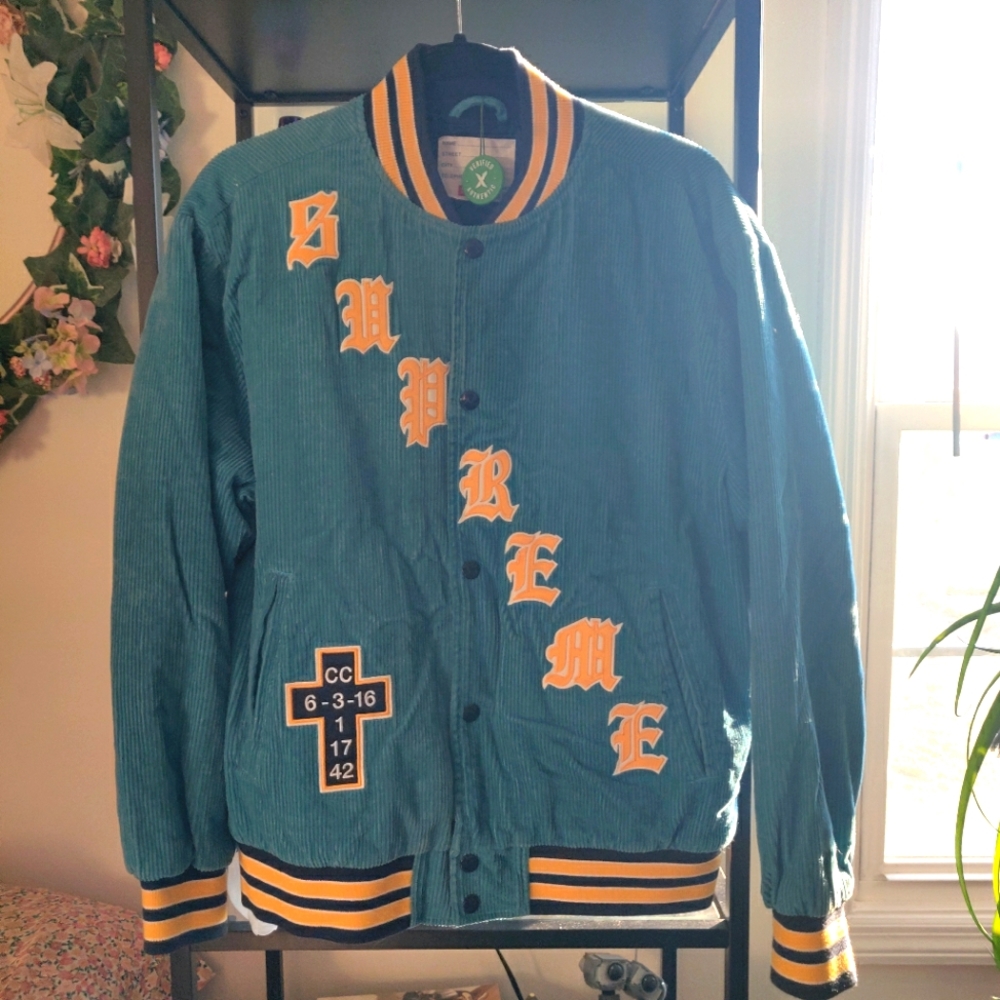 Supreme Olde English Corduroy Varsity Jacket